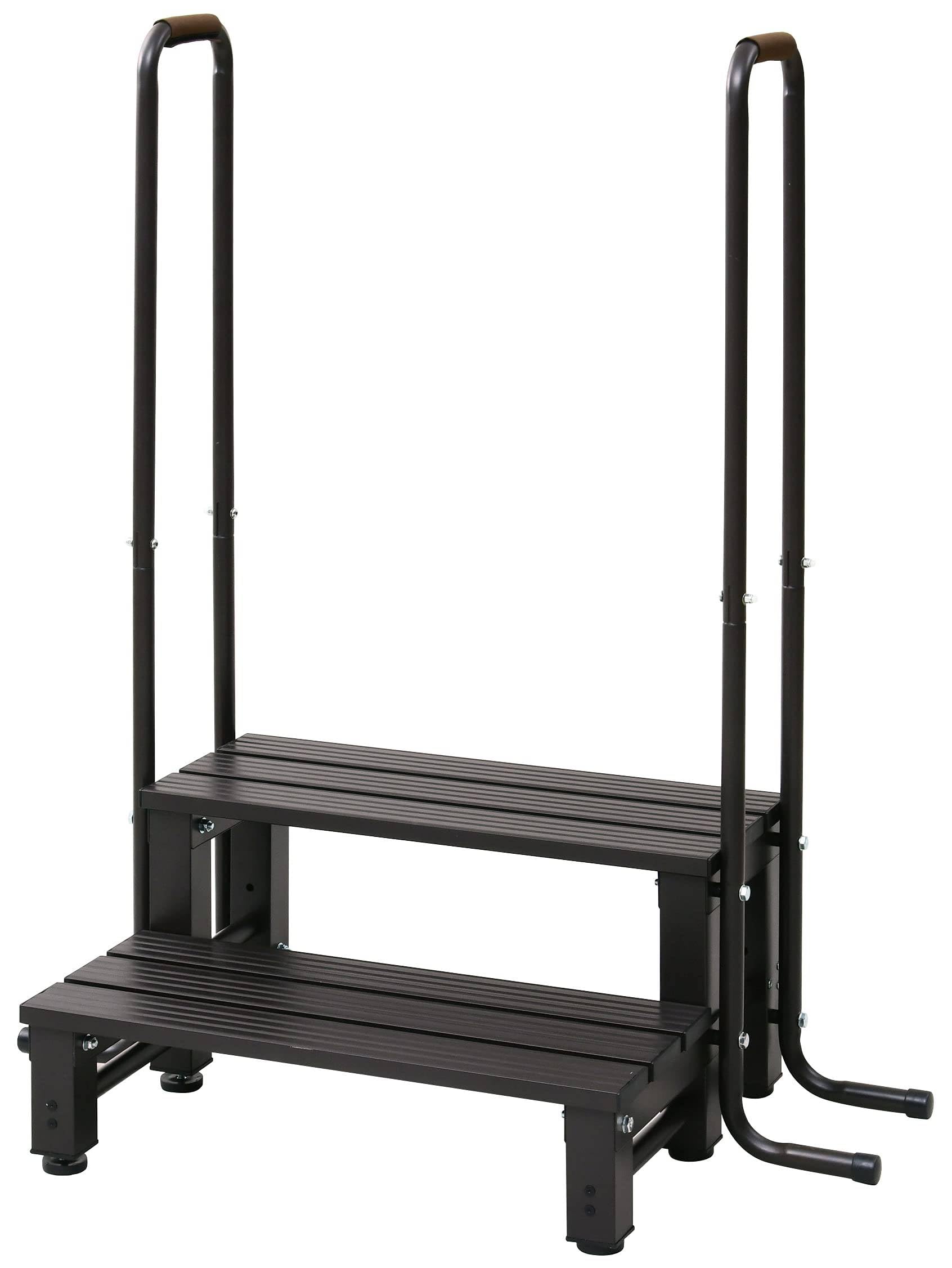 Amazon｜両取っ手付きアルミ2段踏み台 幅98.5×奥行53×高さ118cm 耐荷重